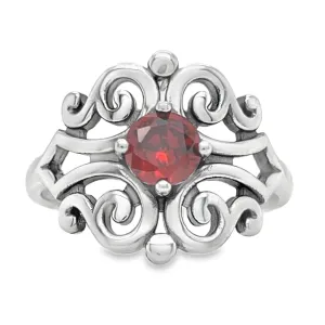 R527 Red Stone Elegant Design Ring