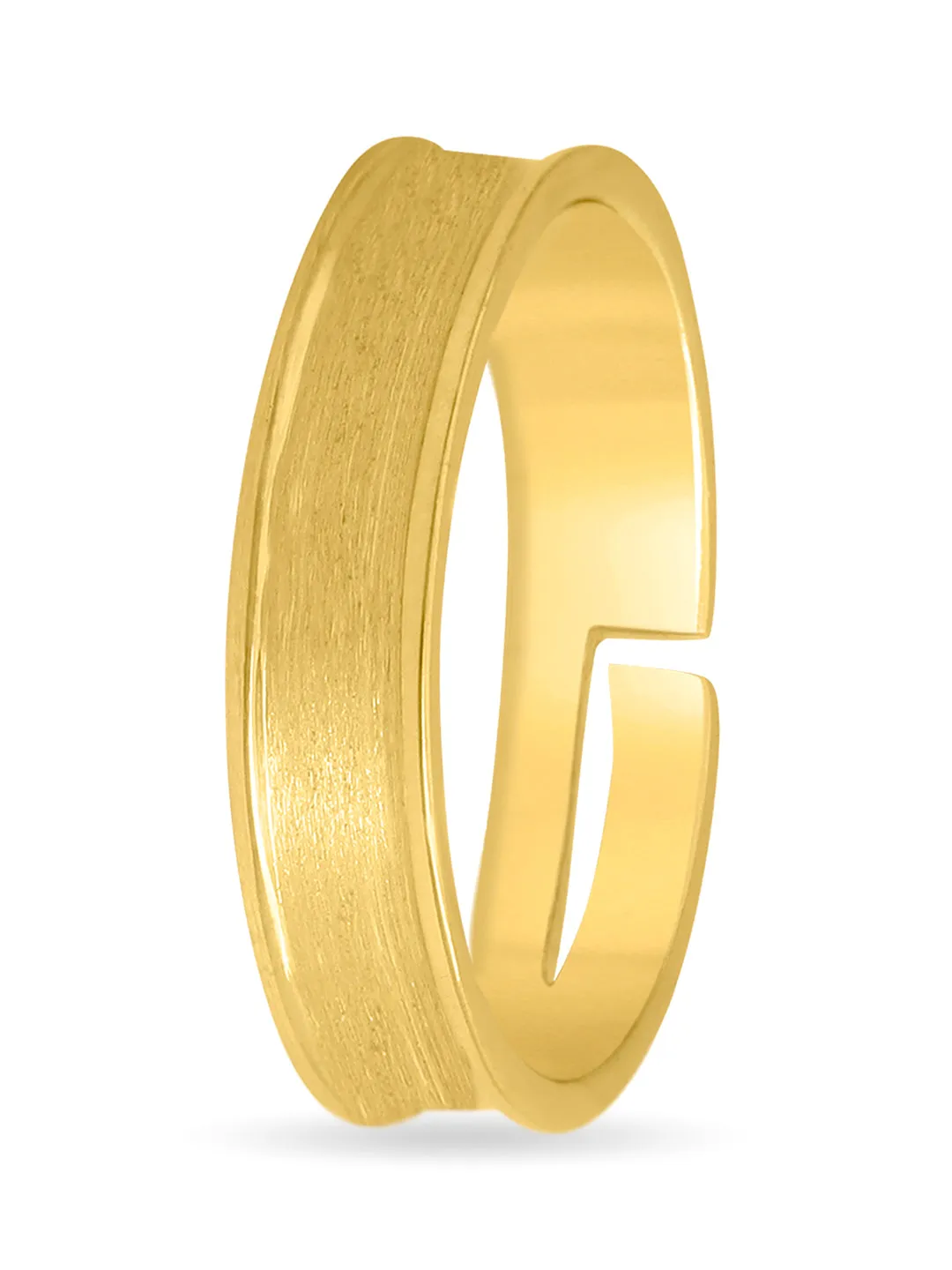 Refined Elegance Gold Plated 925 Sterling Silver Men's Ring