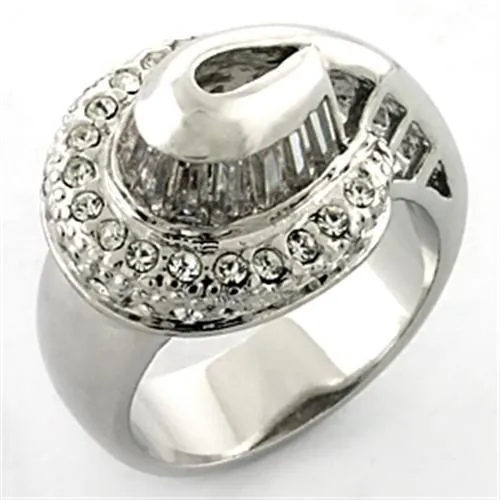 Ring AAA GRD CZ Clear LOA672 for Women Style Rhodium