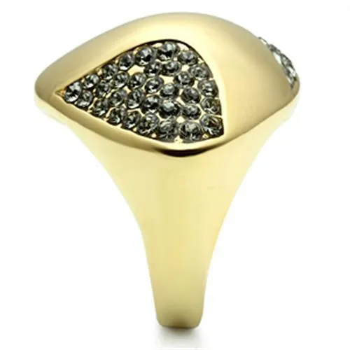 Ring Top GRD Crystal Black Diamond GL311 for Women Style Plating