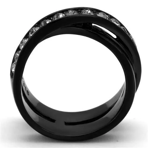 Ring Top GRD Crystal Black Diamond TK2281 for Women Style Stainless