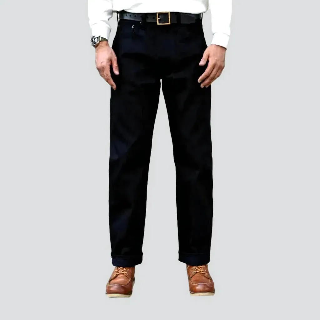 Selvedge men's monochrome jeans