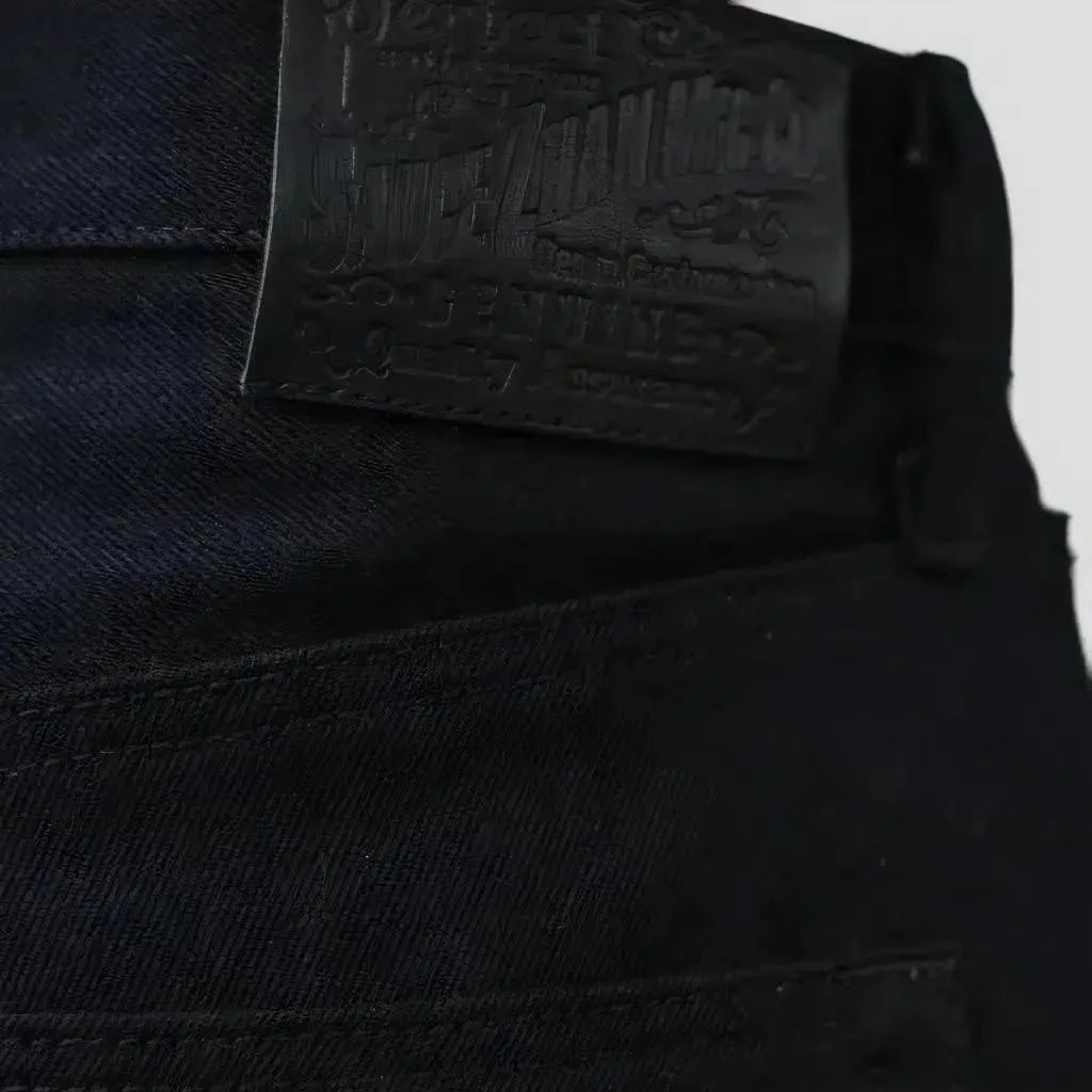 Selvedge men's monochrome jeans