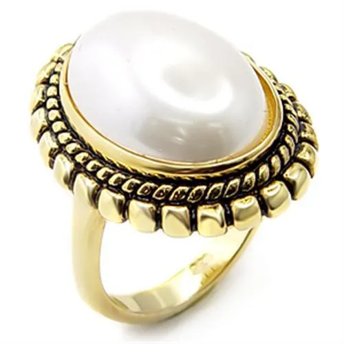 Silver Ring Synthetic White 7X232 for Women Style 925