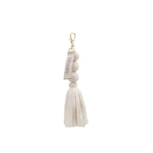 Single Cream Beaded Tassel