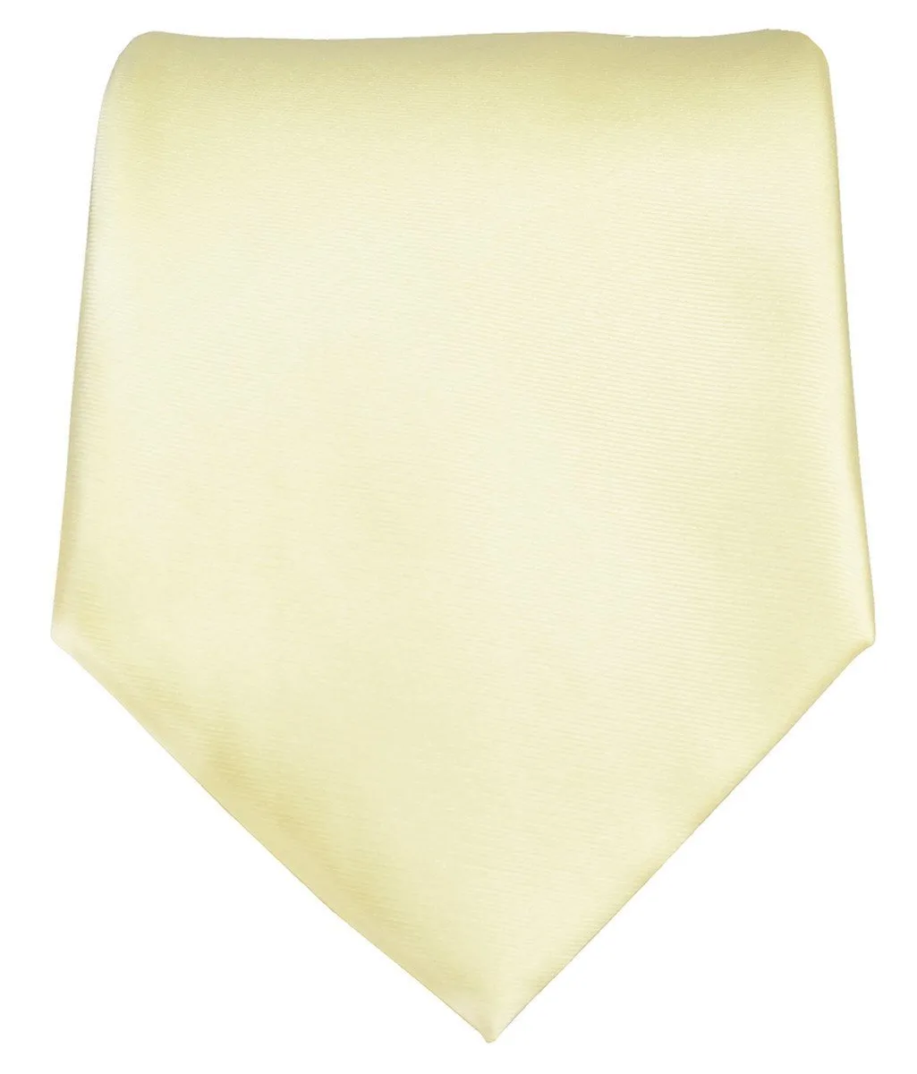 Solid Champagne Necktie and Pocket Square