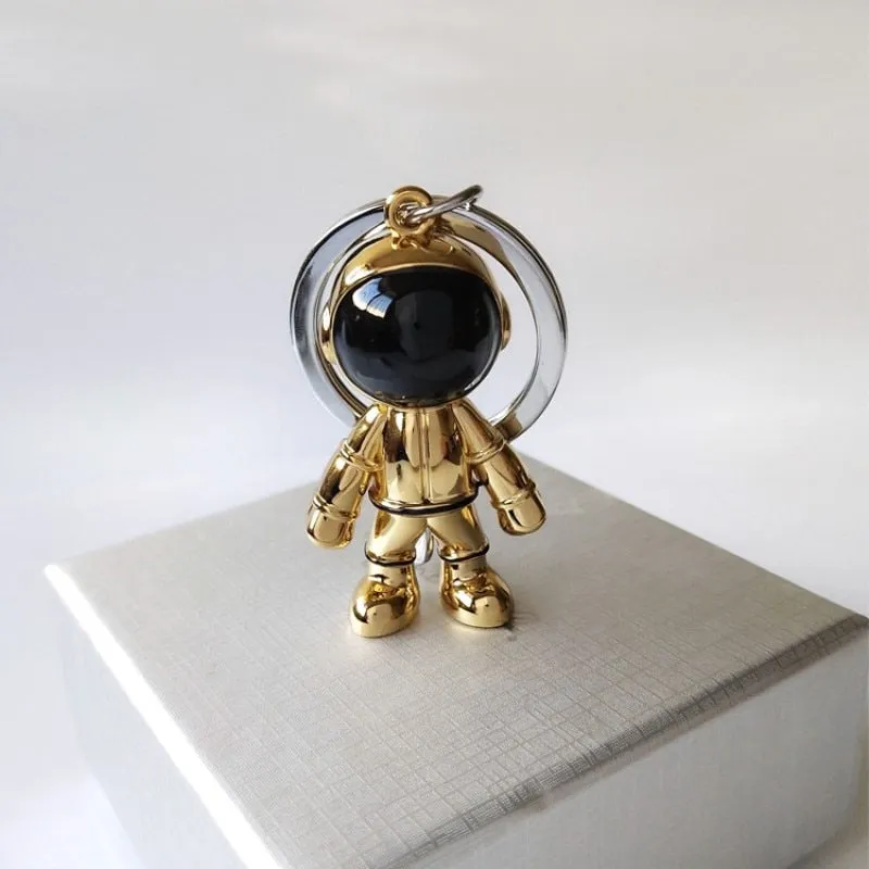 Spaceman Robot Metal Car Key Ring