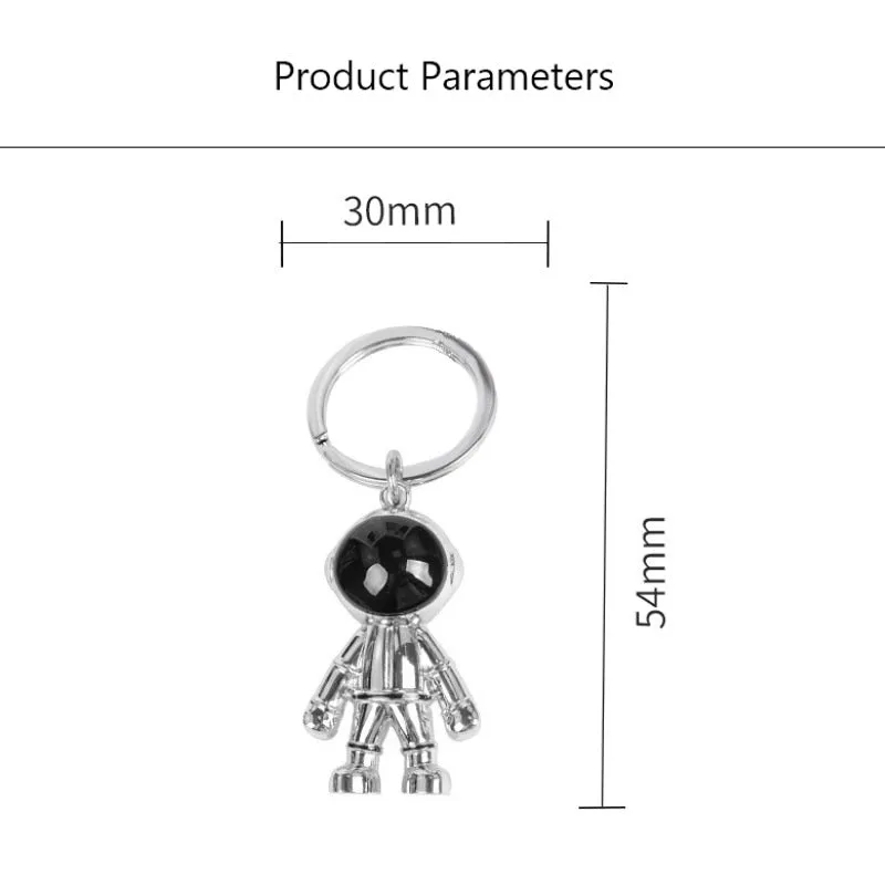 Spaceman Robot Metal Car Key Ring