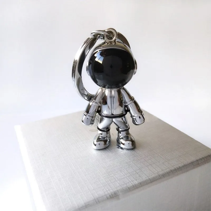 Spaceman Robot Metal Car Key Ring