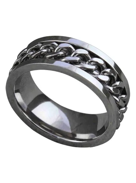 Stainless Steel Chain Wedding Band