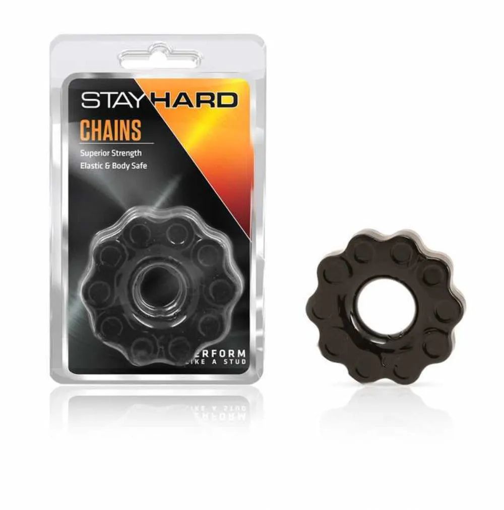 Stay Hard ''Chains'' Cock Ring -Black