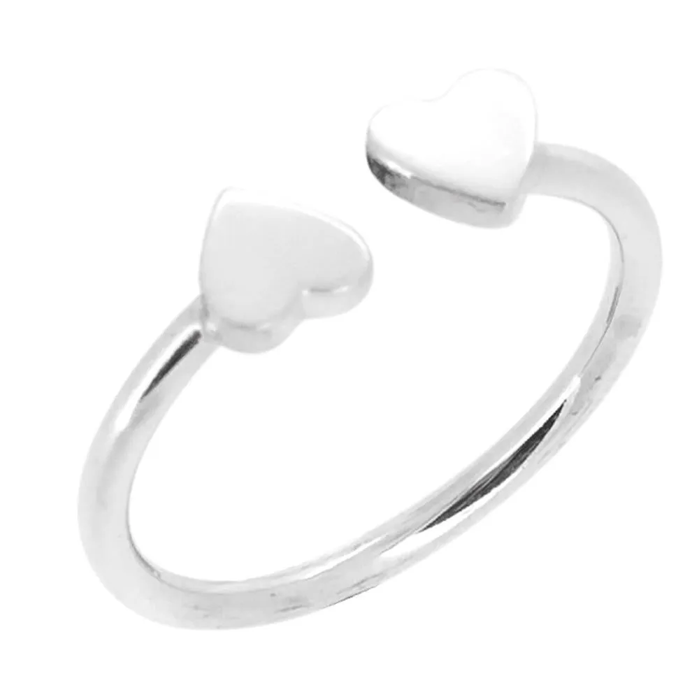 Sterling Silver Hearts Ring for Women and Girls