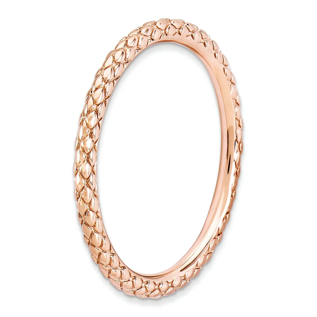 Sterling Silver Pink-Plated Criss-Cross Ring