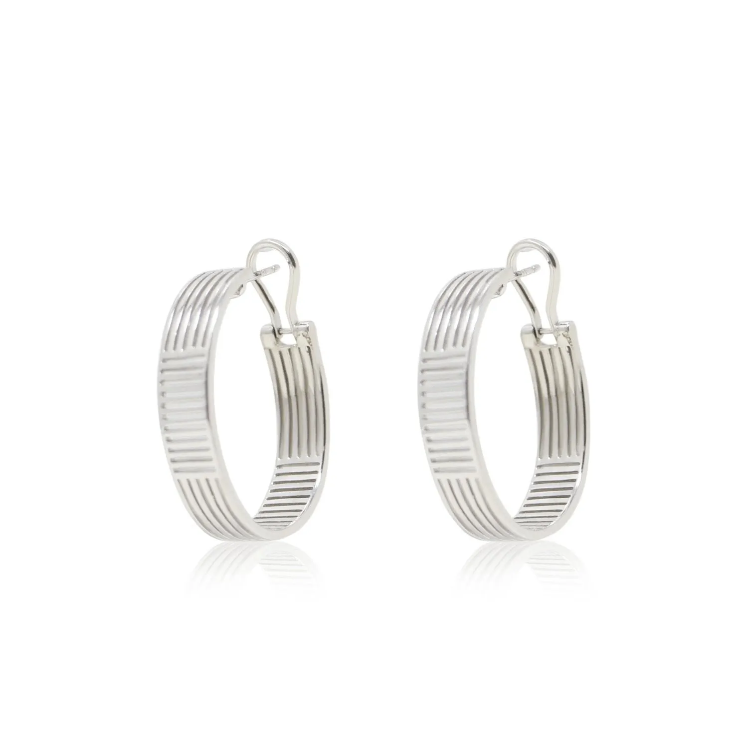 Sterling Silver Shutter Earrings