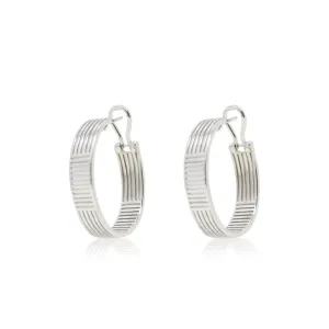 Sterling Silver Shutter Earrings