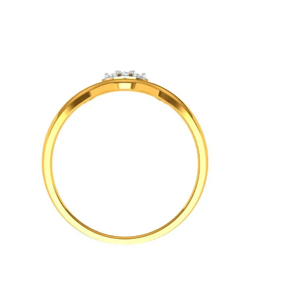 Stone Studded Fashionable Designed 22KT Women's Gold Ring