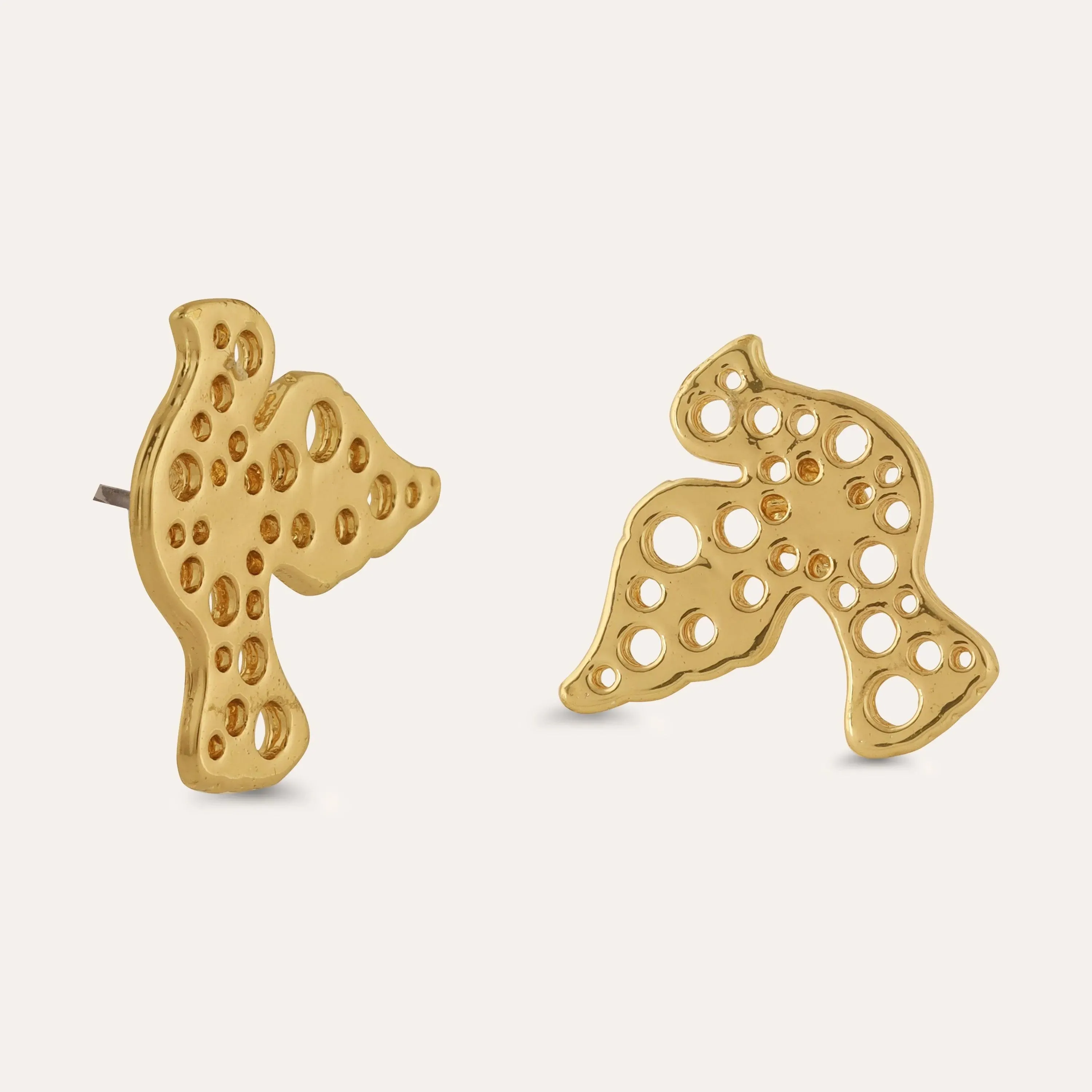 TFC Dovebird Gold Plated Stud Earrings