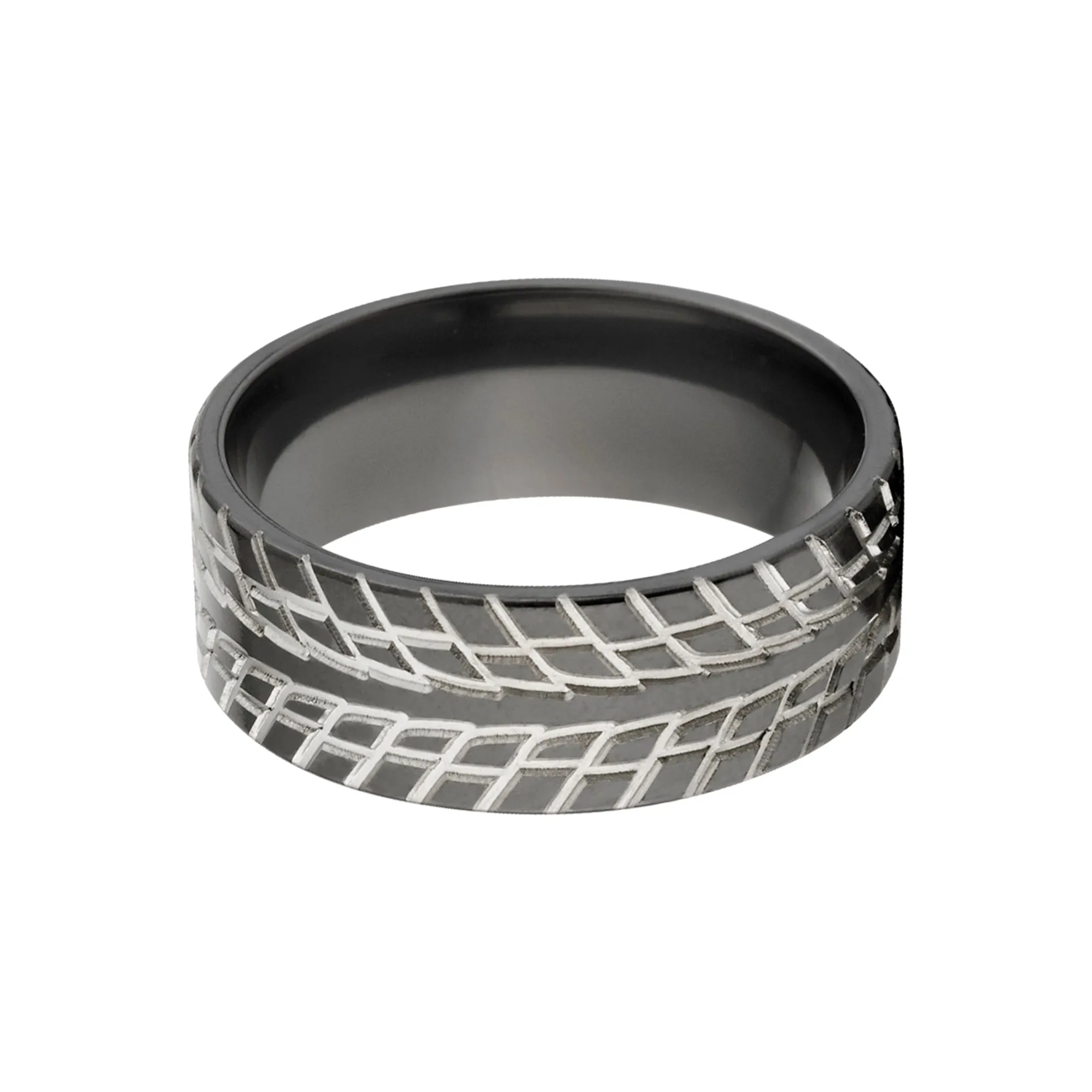 Tire Wedding Bands - Black Men's Rings