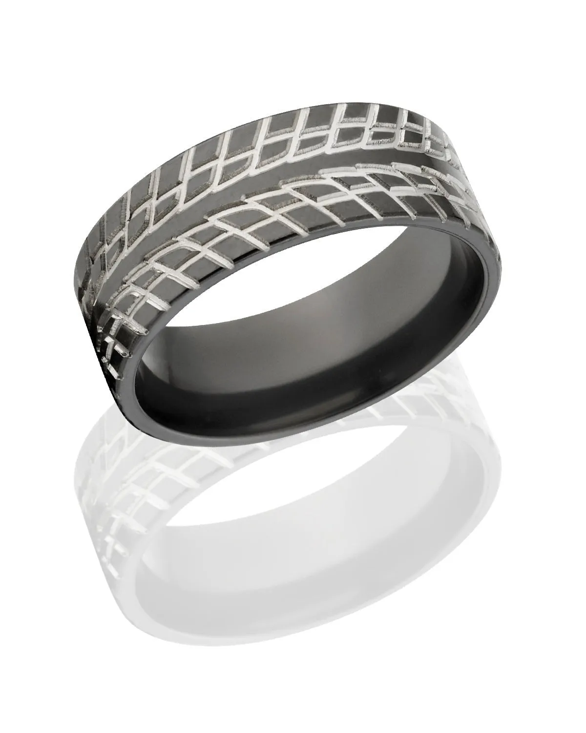 Tire Wedding Bands - Black Men's Rings