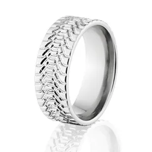 Titanium Tire Tread Band - Men's Rings