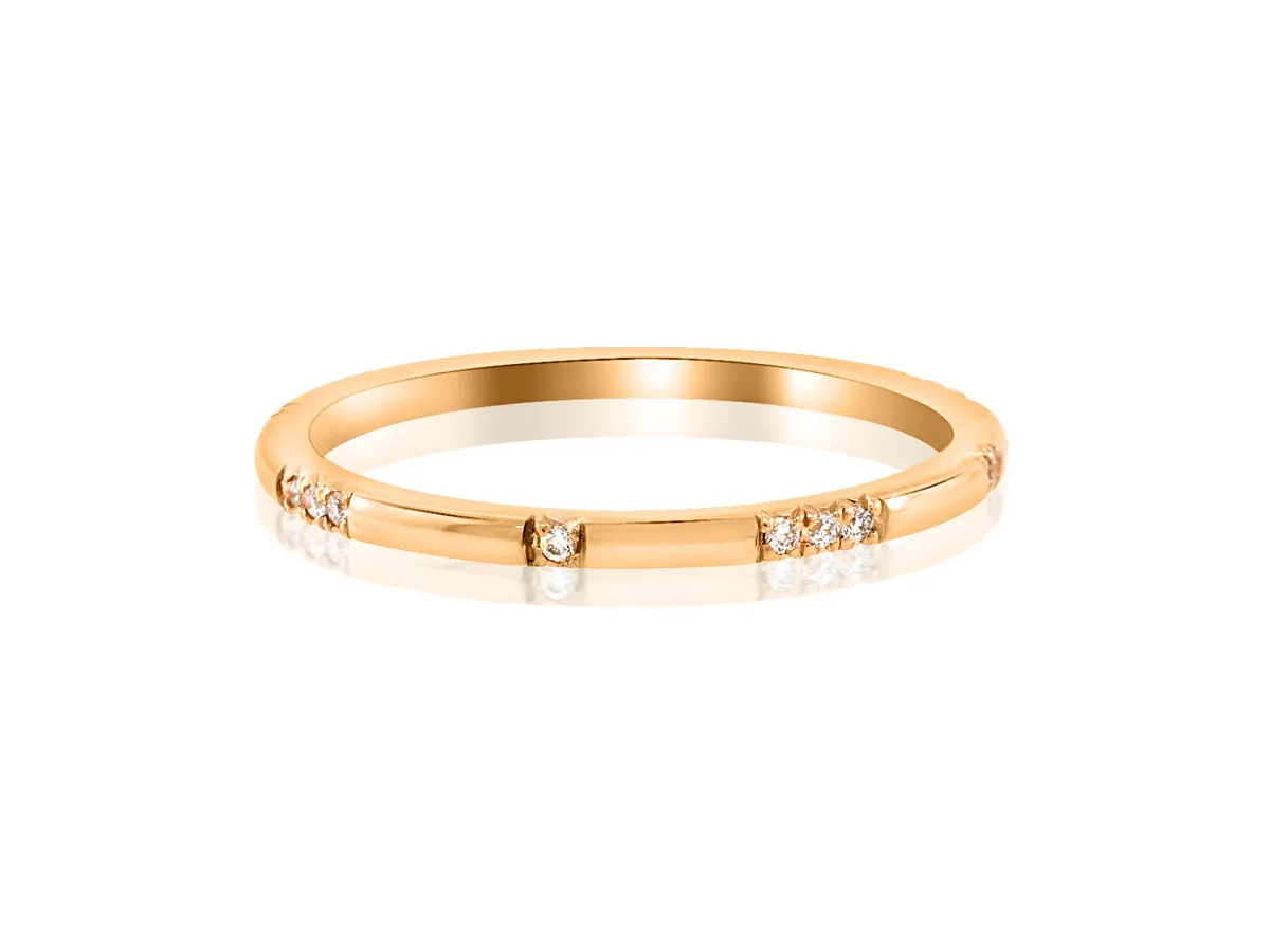 Ursa Major Scattered Diamond Rose Gold Band