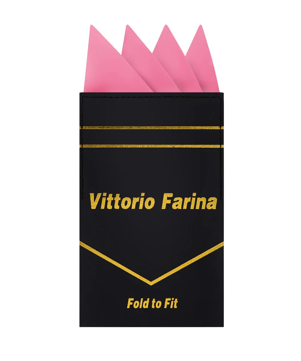 Vittorio Farina Men's Pre-Folded Pocket Square: Four-Point