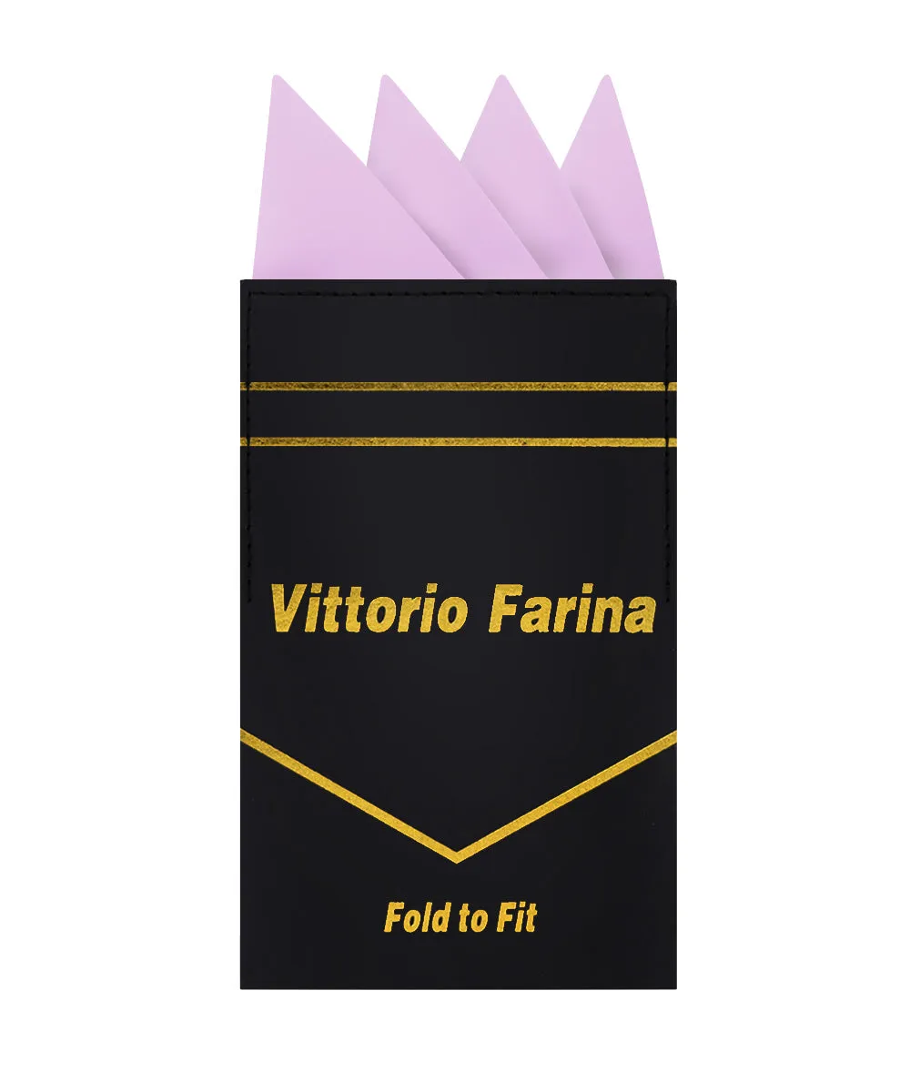 Vittorio Farina Men's Pre-Folded Pocket Square: Four-Point