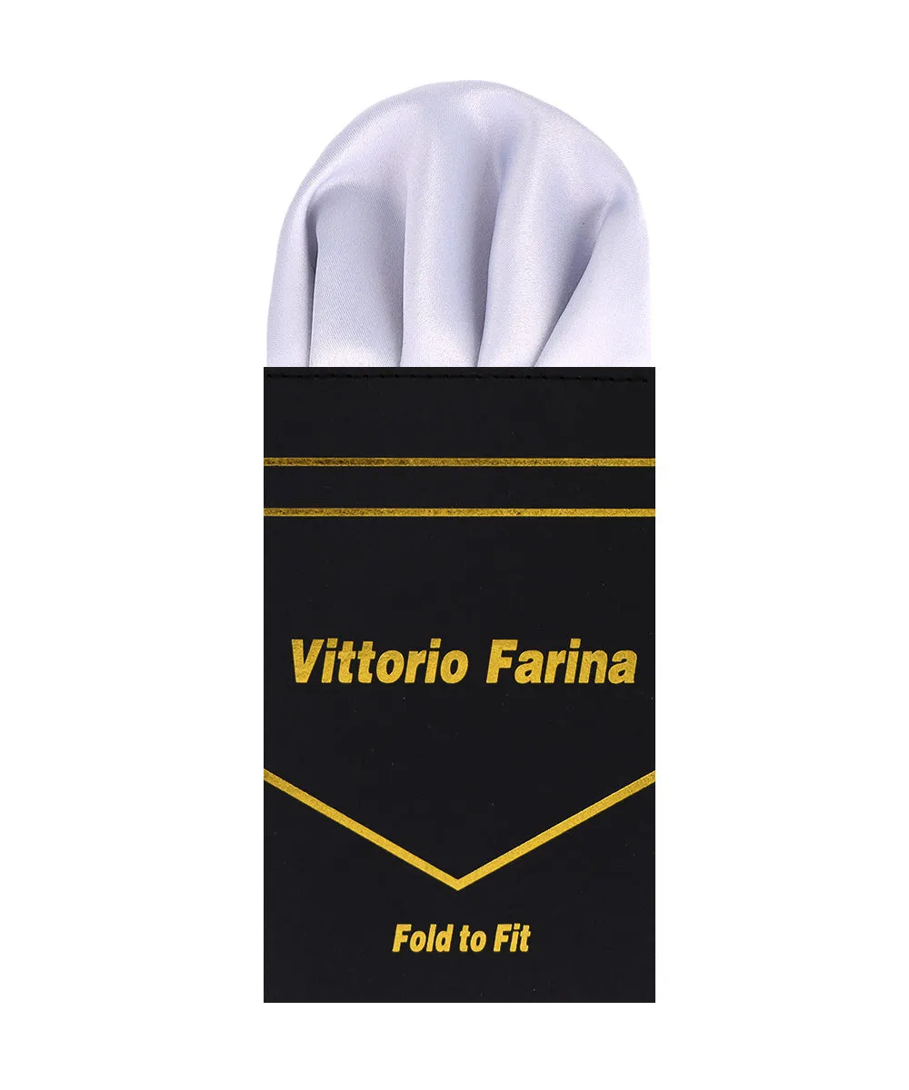 Vittorio Farina Men's Pre-Folded Pocket Square: Puff