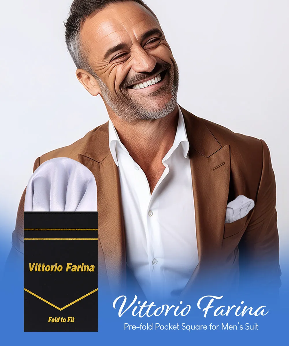 Vittorio Farina Men's Pre-Folded Pocket Square: Puff