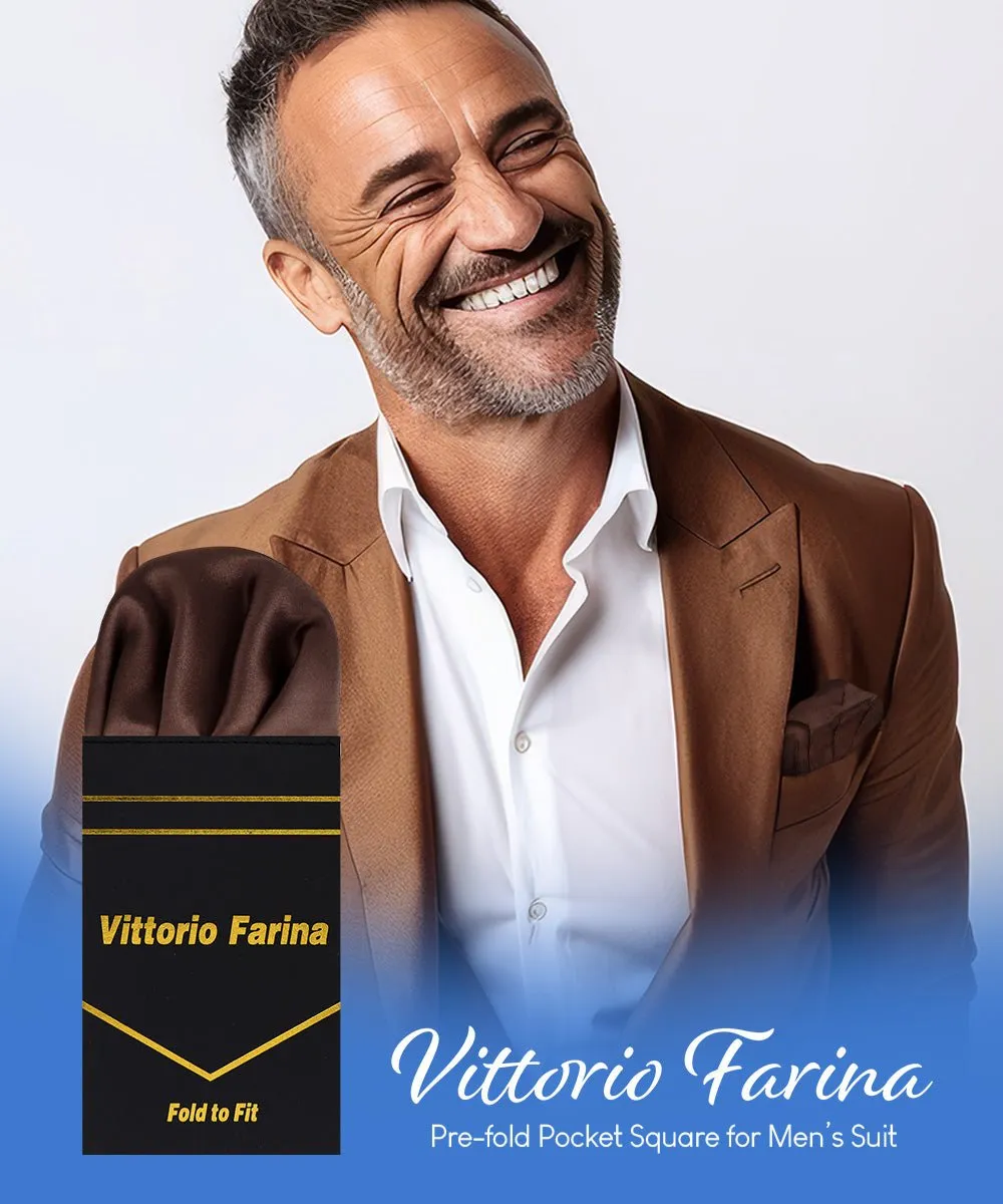 Vittorio Farina Men's Pre-Folded Pocket Square: Puff