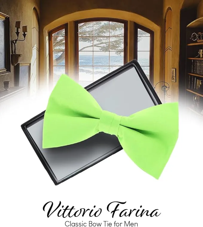 Vittorio Farina Men's Satin Bow Tie in Gift Box