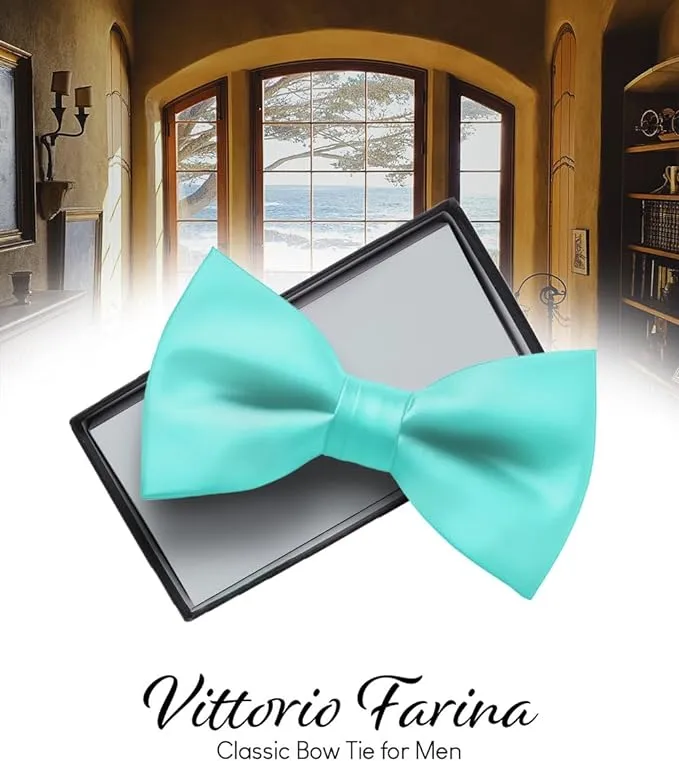 Vittorio Farina Men's Satin Bow Tie in Gift Box