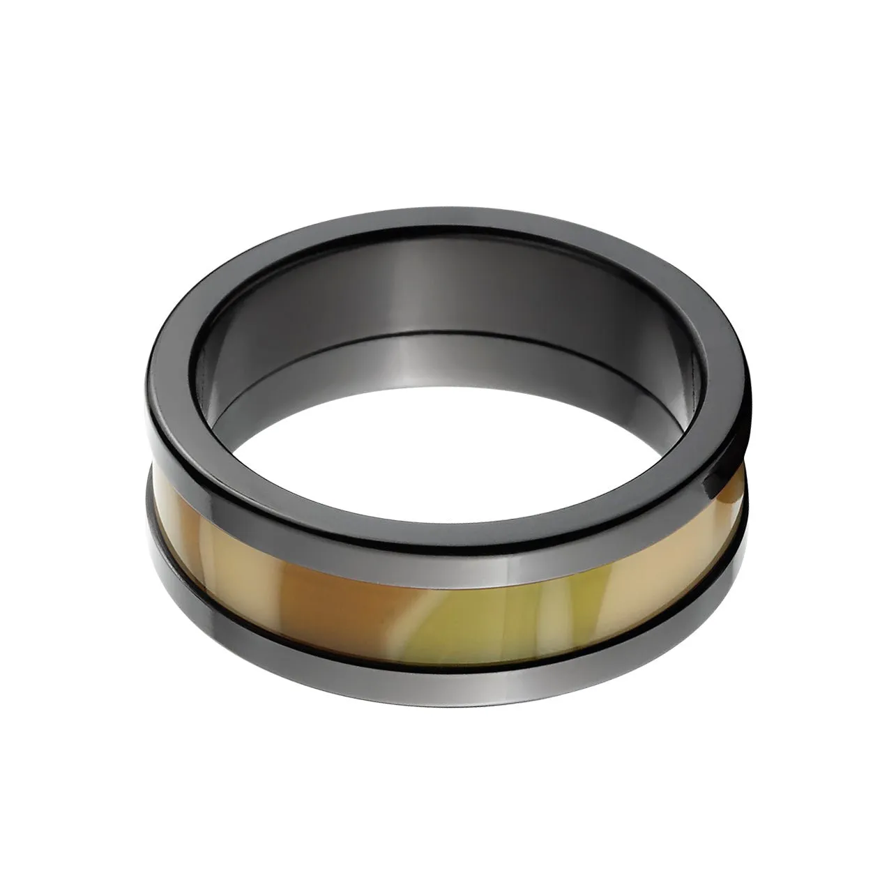 Vivid Desert Camo Ring - Black Zirconium Men's Rings