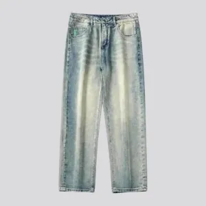 Wide fit vintage soft jeans for men