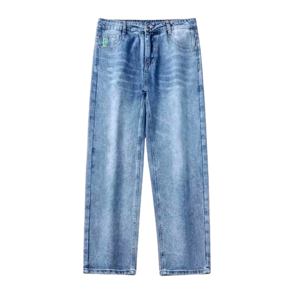 Wide fit vintage soft jeans for men