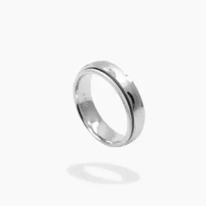 ZA Style Sterling Silver Fidget Ring - Discreet Anxiety Relief & Stylish Fidgeting